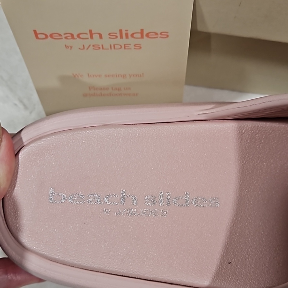 J SLIDES Soft Pink Eva Squish Beach Slides Women's NIB Size 8 - Picture 5 of 9